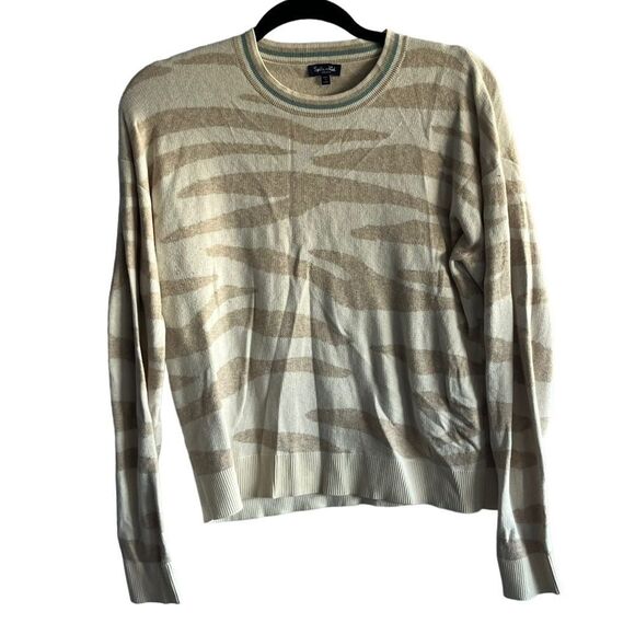 Women's Splendid Neutral Zebra Print Sweater - Picture 1 of 6